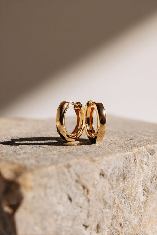 Golden Aura Hoop Earring