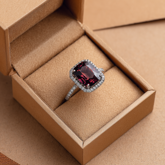 Crimson Garnet Ring